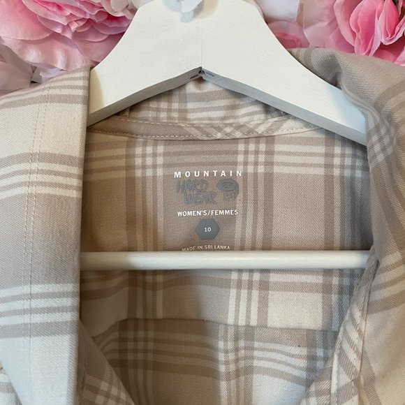 Mountain Hardwear Plaid Hooded Top Sz 10 - Picture 2 of 6